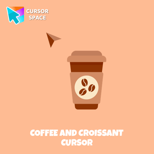 Coffee and Croissant cursor arrow cursor